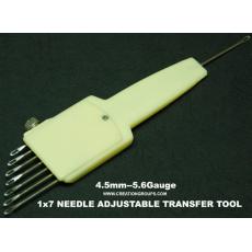 1X7 Needle Adjustable Transfer Tool or Prong Tool for All 4.5mm Knitting Machine - Updated KA084