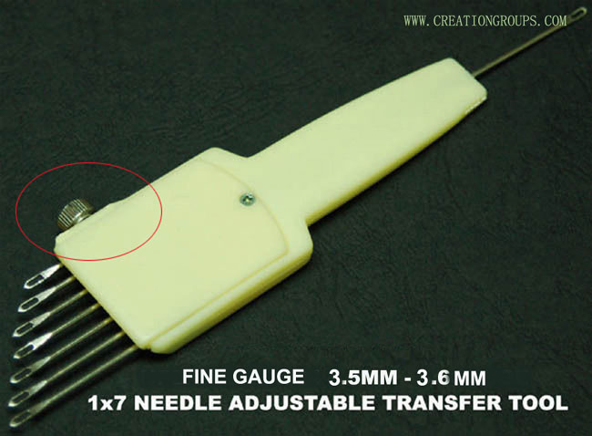 1X7 Needle Adjustable Transfer Tool for 3.5mm 3.6mm Fine Gauge Knitting Machine SK370 270 FRP70 FRJ80 SK830 KH120 KR120