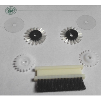 Round Brush B + Cover + Fabric Gear + Cleaning Brush for Silver Reed  SK210 SK280 SK360 740
