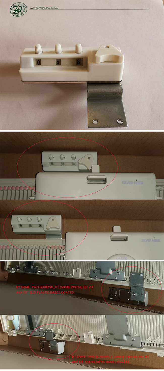 Row Counter+Base for Silver Reed Studio Plastic Bed Knitting Machine LK150 LK140 LK100