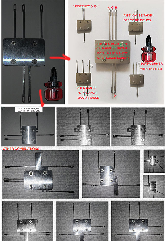 Adjustable Transfer Tool 1X2 1X3 2X3 & 1/5 for 6,6.5,7,8,9mm Knitting Machine
