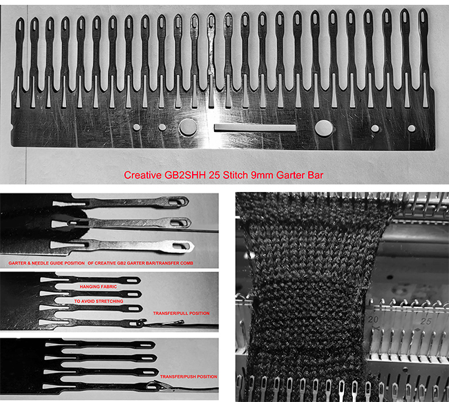 GB2SHH 25 Needle Garter Bar Transfer Tool Transfer Comb for 9mm Knitting Machine